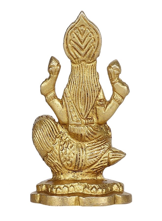 GURU JEE GURUJEE Brass Statue Goddess Laxmi with Owl for Puja Mandir Temple MATA Laxmi Murti Religious Gifts - Image 4
